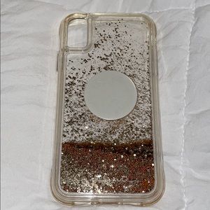Clear Gold Glitter IPhone Xr Case